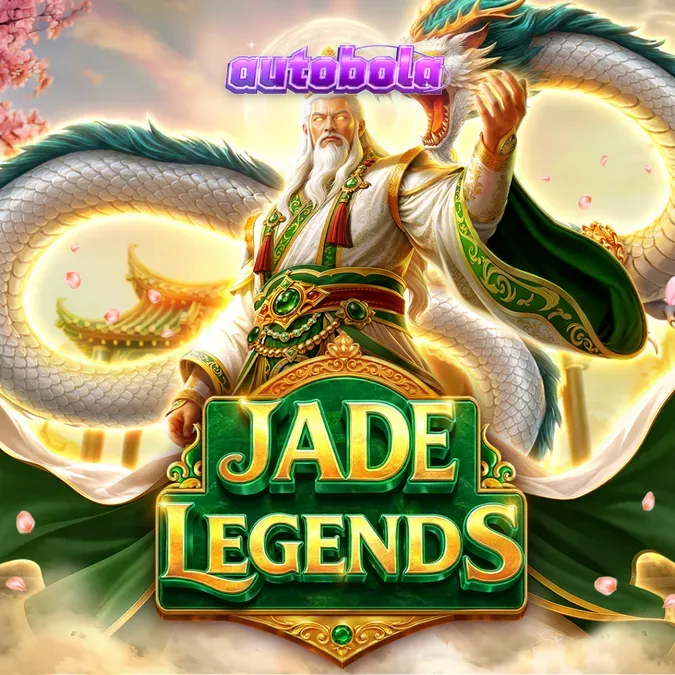 Tampilan grid 7x7 pada slot Jade Legends dengan elemen visual bertema Timur.